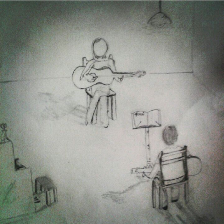 A guitar class